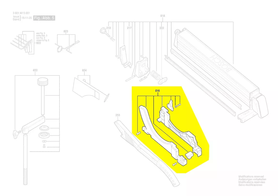 carter de protection lame réf. 1 619 PA4 637 Bosch